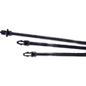 7.9" Cable Tie UV Black Push Mount 50 Lb Tensile - 100/Pk 93445